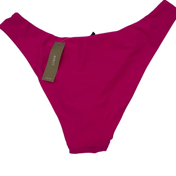 New J. Crew Neon Fuchsia Pink Bikini Swim Bathing Suit Bottom Womens Size Medium - Picture 7 of 8